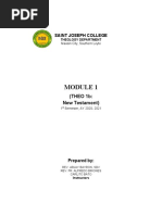 Module 1 THEO 1b NEW TESTAMENT