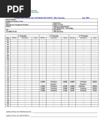 1º Período 2º Período 3º Período: Folha Individual de Controle de Ponto - Mês: Fevereiro Ano: 2023