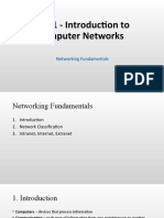 IS 171 - Introduction To Computer Networks: Networking Fundamentals