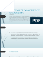 Procesos de Conocimiento O Cognición