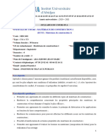 Institut Universitaire D'abidjan: Intitule Du Cours: Matériaux de Construction 1 (ECUE: Matériaux de Construction 1)