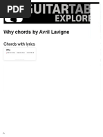 WHY Chords by Avril Lavigne - Chords Explorer