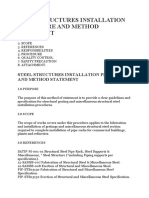 Steel Structures Installation Procedure and Method Statement