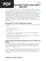 Air Cooler Piping Stress Analysis Using Caesar II