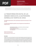 The Digital Transformation of The Great Brands of Spanish Gastronomy in Times of Crisis - 2023 - Universidad Del Rosario