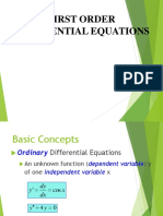 First Order Differential Equations