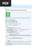 Calcular o Número Da Semana de Uma Data