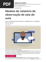 Modelo de Relatorio de Observacao de Sala de Aula