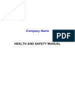 Health and Safety Manual Company Template