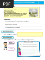 D2 A3 FICHA CT. Conocemos Los Pasos Del Método Científico