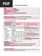 Sem. 2 (Ago) - Sesiones de Apren. V Ciclo 2022