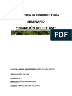 Trabajo Práctico Evaluativo de El Seminario de Iniciación Deportiva