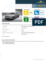 Euroncap 2015 Skoda Superb Datasheet