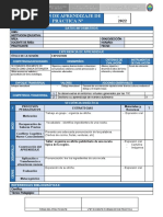 Sesión de Aprendizaje de Práctica Nº: Datos Informativos