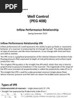 Lecture # 1 Inflow Performance Relationship