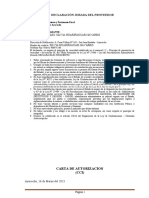 Declaración Jurada Del Proveedor: Datos Personales: Silvia Huaripaucar Navarro