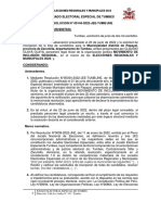 Jurado Electoral Especial de Tumbes Dirección: Calle Los Andes #343 - Tumbes