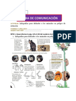 5° Ficha Dia 03 - Com - Infografia para Defender A Los Animales en Peligro de Extinción