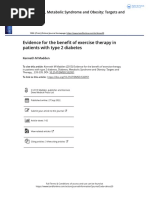 Evidence For The Benefit of Exercise Therapy in Patients With Type 2 Diabetes