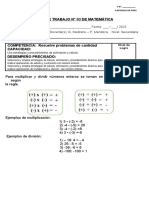 Ficha de Trabajo #03 de Matemática