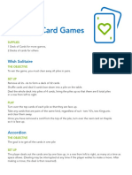 One Person Card - Games Activity Sheet