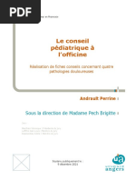 Le Conseil Pédiatrique À L'officine: Sous La Direction de Madame Pech Brigitte