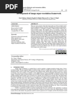 Development of Image Super-Resolution Framework