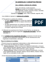 Tema 1. Aspectos Generales Y Conceptos Previos: 1.1 Magnitudes, Dimensiones, Unidades y Sistemas de Unidades