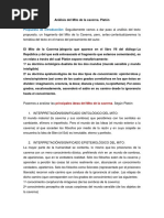 Platón. Modelo de Comentario Con Preguntas Guiadas y Apuntes para Comentar El Mito de La Caverna