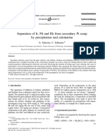 Platinum Precipitation From Aqua Regia PGMs