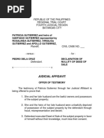 Patricia Gutierrez and Heirs of SANTIAGO GUTIERREZ Represented by Rosalinda Gutierrez, Virgilioa Gutierrez and Apollo Gutierrez