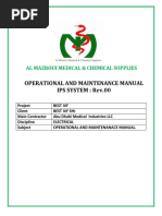 Operational and Maintenance Manual Ips System: Rev.00: Al Mazroui Medical & Chemical Supplies