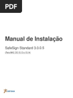 Manual de Instalação: Safesign Standard 3.0. 0.5