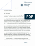 Dream Act Letter From Homeland Security To Durbin August 18 2011