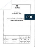 10080-1-ENGG-DBD-CI-001 - 0 - Control and Instrumentaion Design Basis