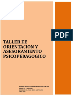 Taller de Orientacion Y Asesoramiento Psicopedagogico