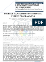 College Management System Using Python Programming: Bstract