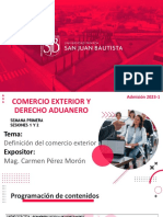 SESIONES 1 y 2 Comercio Exterior y Derecho Aduanero