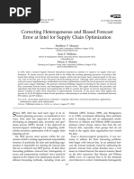 Correcting Heterogeneous and Biased Forecast Error at Intel For Supply Chain Optimization