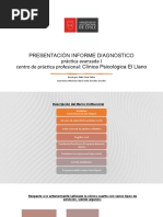 Presentación Informe Diagnóstico Práctica Avanzada I Centro de Práctica Profesional: Clínica Psicológica El Llano