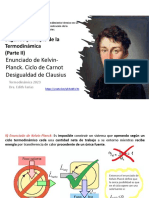 Enunciado de Kelvin-Planck. Ciclo de Carnot Desigualdad de Clausius