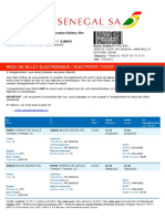 Reçu de Billet Électronique / Electronic Ticket Receipt: Passager / Passenger Reference Du Dossier / Booking Ref