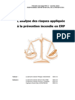 L'analyse Des Risques Appliquée À La Prévention Incendie en ERP