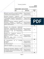 Teoría Económica Plan de Evaluación Semestre 2023 - I Plan Detallado de Asignaciones Y Evaluación Asignaciones Método Peso %