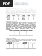 Regresión Y Correlación: Estadística Empresarial I