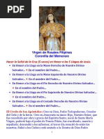 Virgen de Rosales Filipinas Coronilla Del Memorare: Hacer La Señal de La Cruz (5 Veces) en Honor A Las 5 Llagas de Jesús