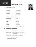 Curriculum Vitae: I. Datos Personales