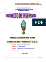 Preparacion Y Evaluacion de Proyectos - Panaderia "Dulce"