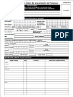 Formulario Único de Información de Personal Formulario Único de Información de Personal