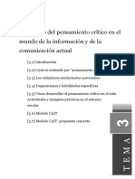 Desarrollo Del Pensamiento Crítico en El Mundo de La Información y de La Comunicación Actual